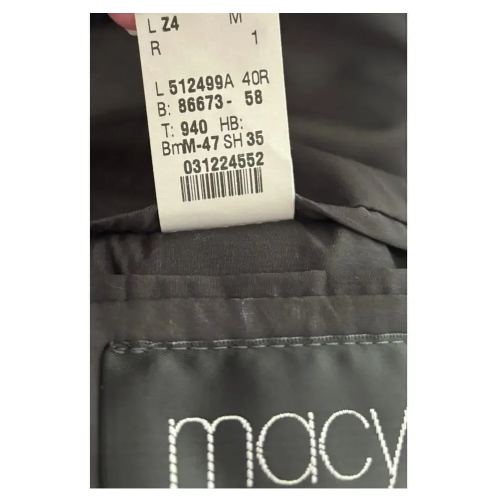 Lauren Ralph Lauren Wool Blazer Sports Coat Mens Size 40R Grey Two Button